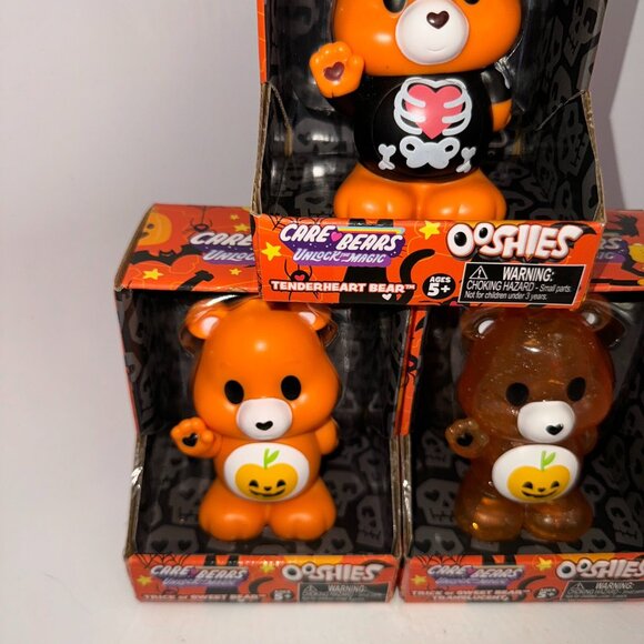 Care Bears Unlock The Magic OOSHIES Complete Set Of 3 - HALLOWEEN Vinyl Figures - Picture 2 of 13